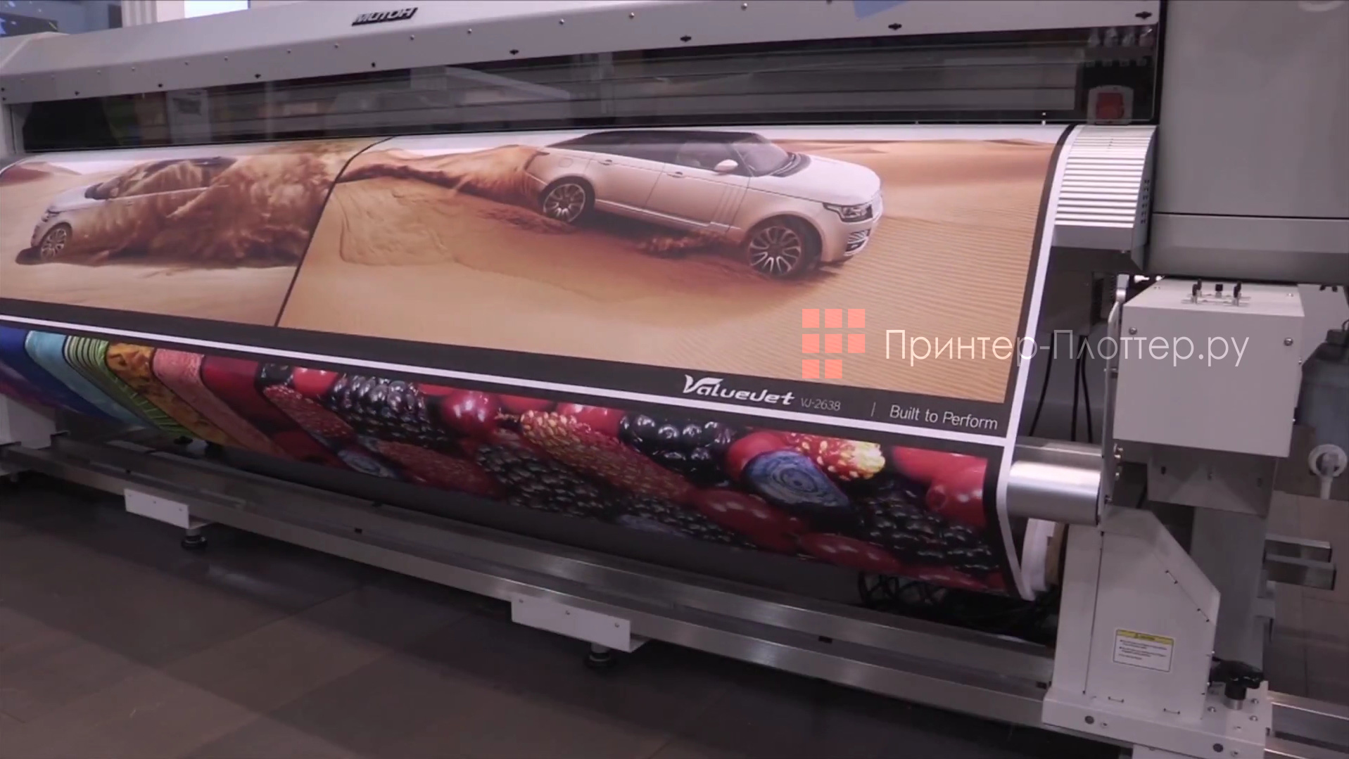 Mutoh ValueJet 2638X. Система подмотки