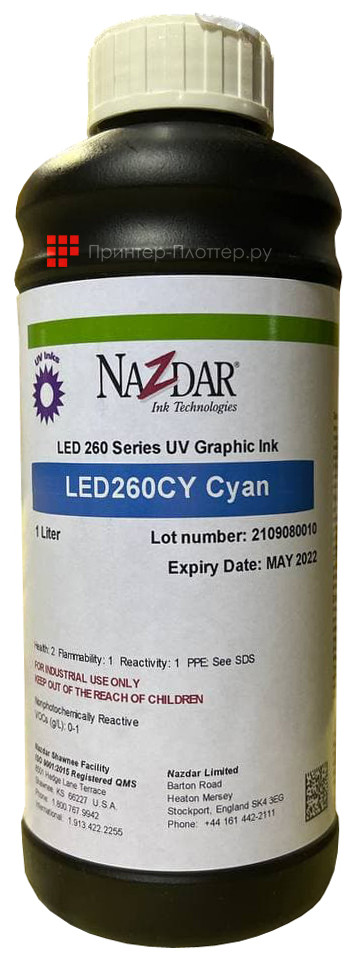 Чернила Nazdar 260 (cyan). На выгодных условиях