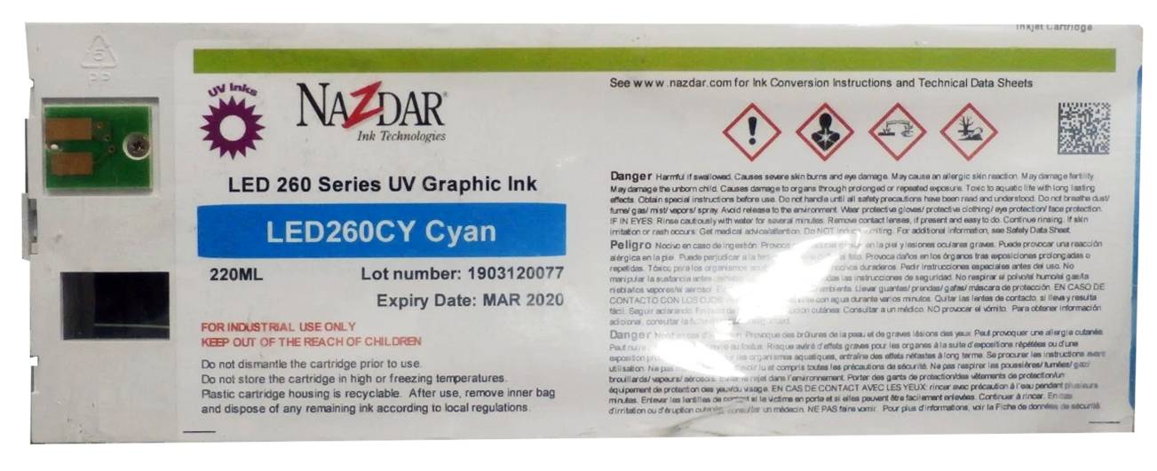Чернила Nazdar 260 UV (cyan). На выгодных условиях