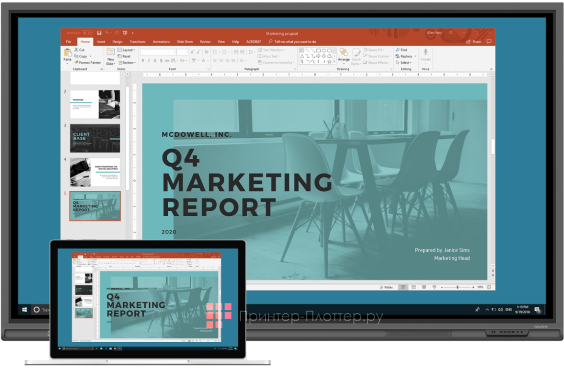 Newline TruTouch TT-7518VN. Встроенный Newline Cast