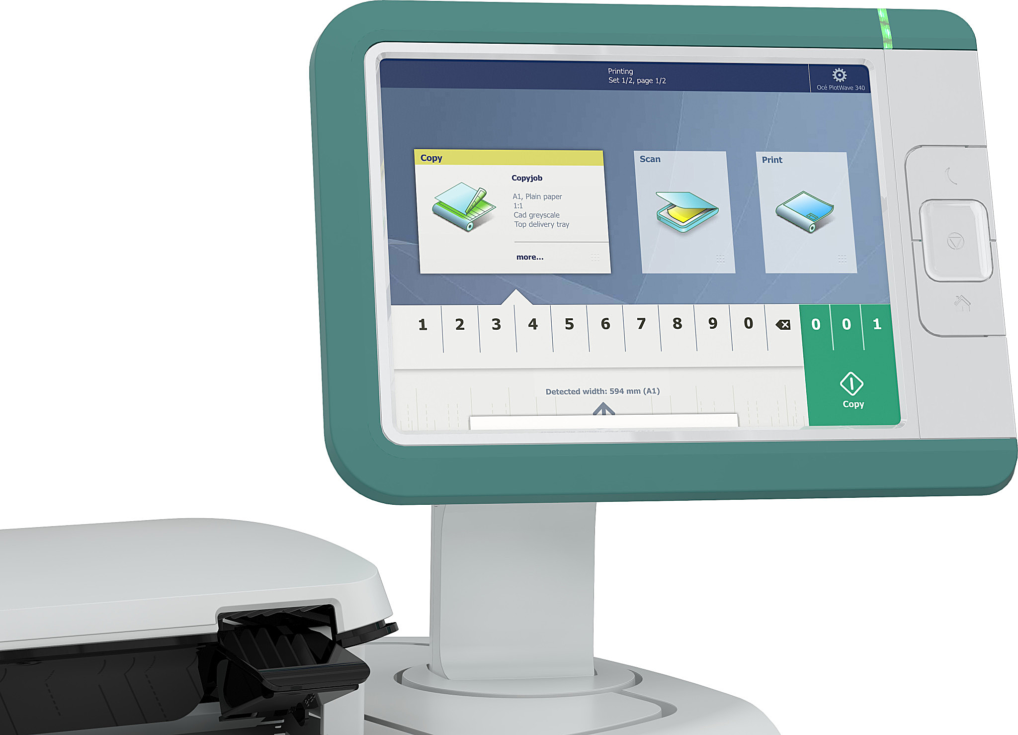 Oce PlotWave 340 P1R. Мультисенсорный пользовательский интерфейс Oce PlotWave 340 P1R. Мультисенсорный пользовательский интерфейс