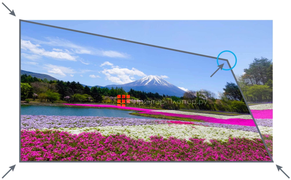 Optoma EH340UST. Коррекция геометрии