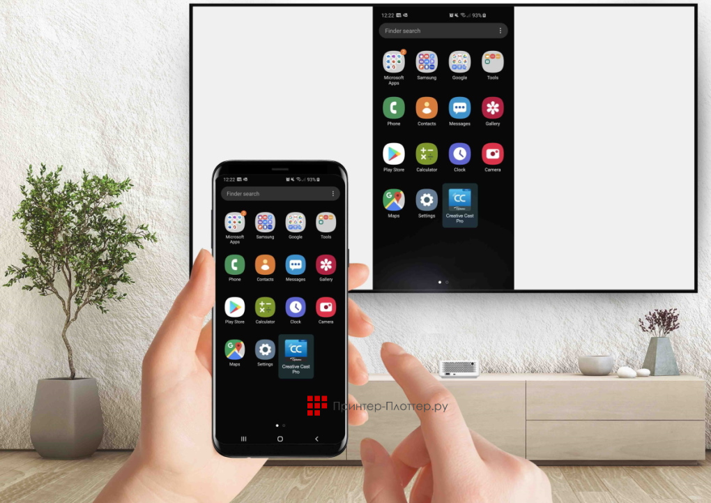 Optoma ML1080. Зеркальное отображение