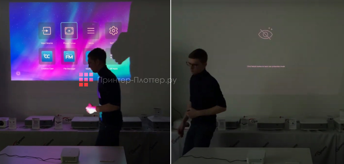 Optoma ML1080ST. Smart eye protection