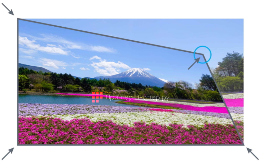 Optoma ZH406-W/ Коррекция изображения по четырем углам