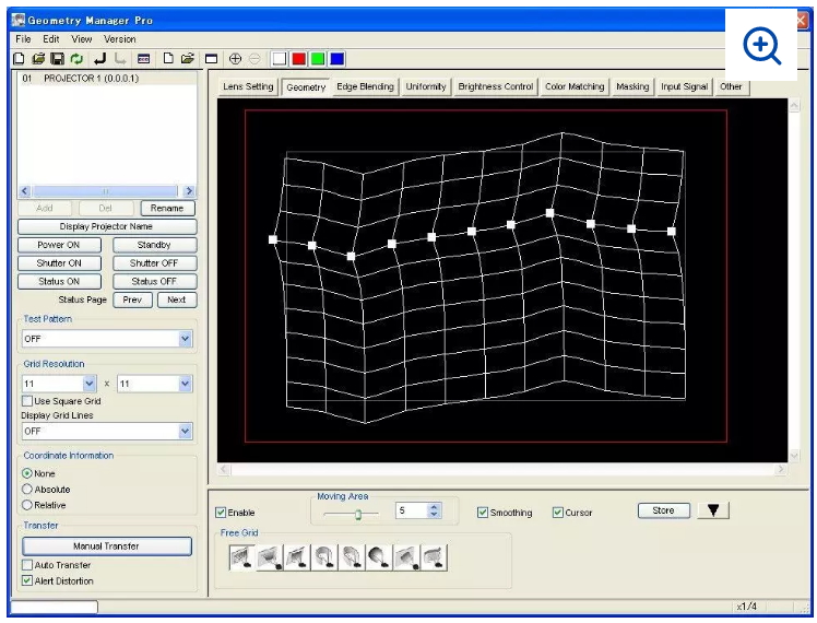 Panasonic PT-MZ10KLBE. Geometry Manager Pro