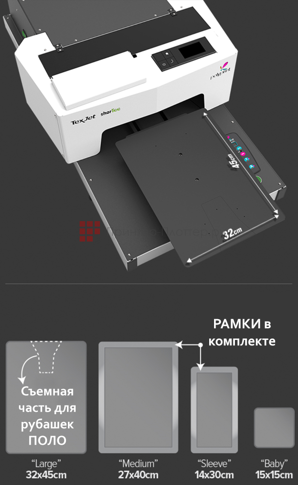 Polyprint Texjet shorTee. Рабочие столы