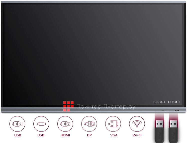 Prestigio MultiBoard 65'' Prime. Множество возможностей подключения
