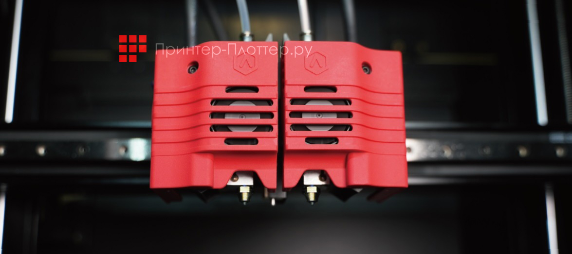 Raise3D E2CF. Система экструдера с двойной подачей нити