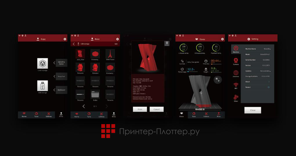 Raise3D Pro2. Уникальный интерфейс