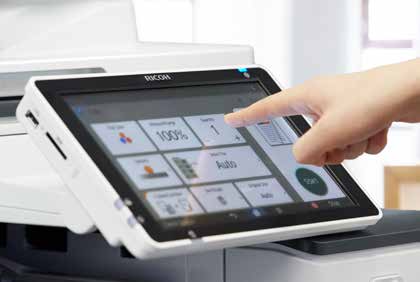 Ricoh MP C2504exSP. Смарт-панель управления