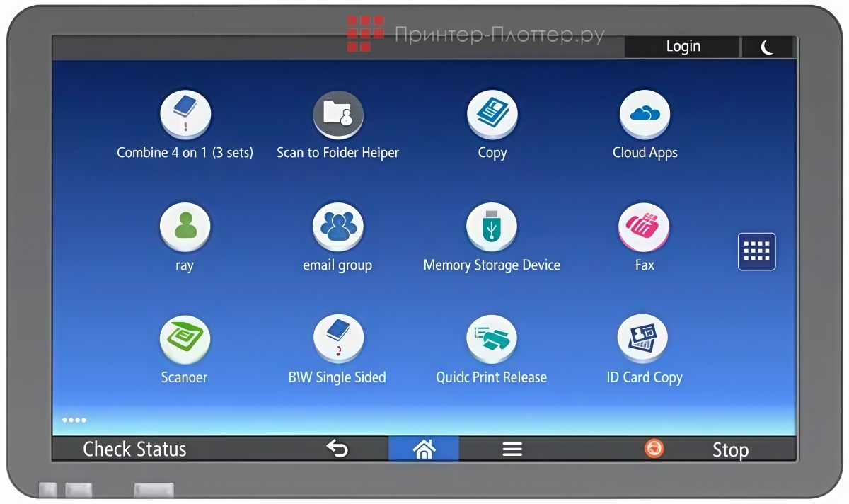 Ricoh Pro C5310S. Панель управления