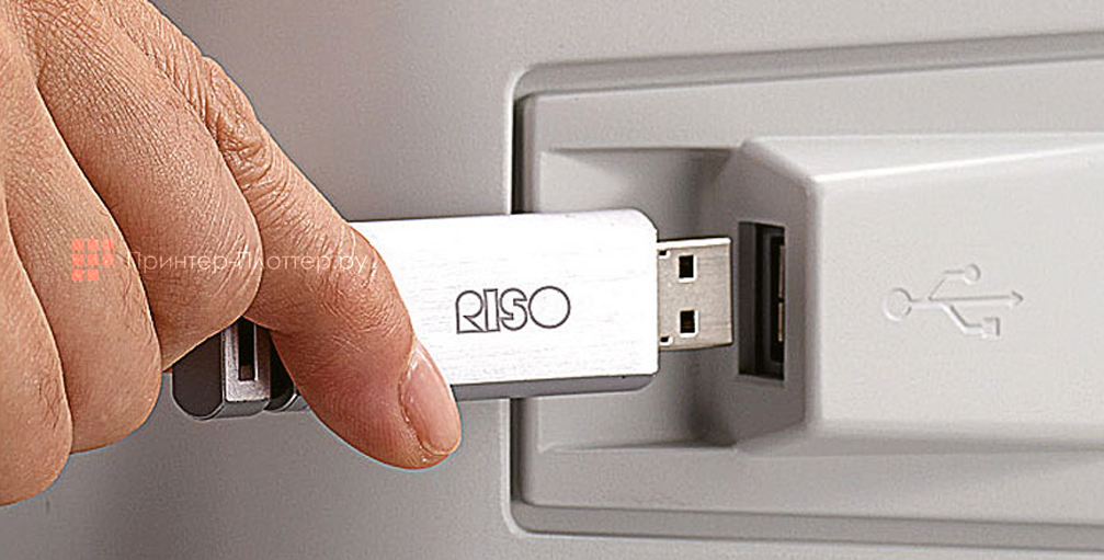 Riso CV 3230. Печать с USB