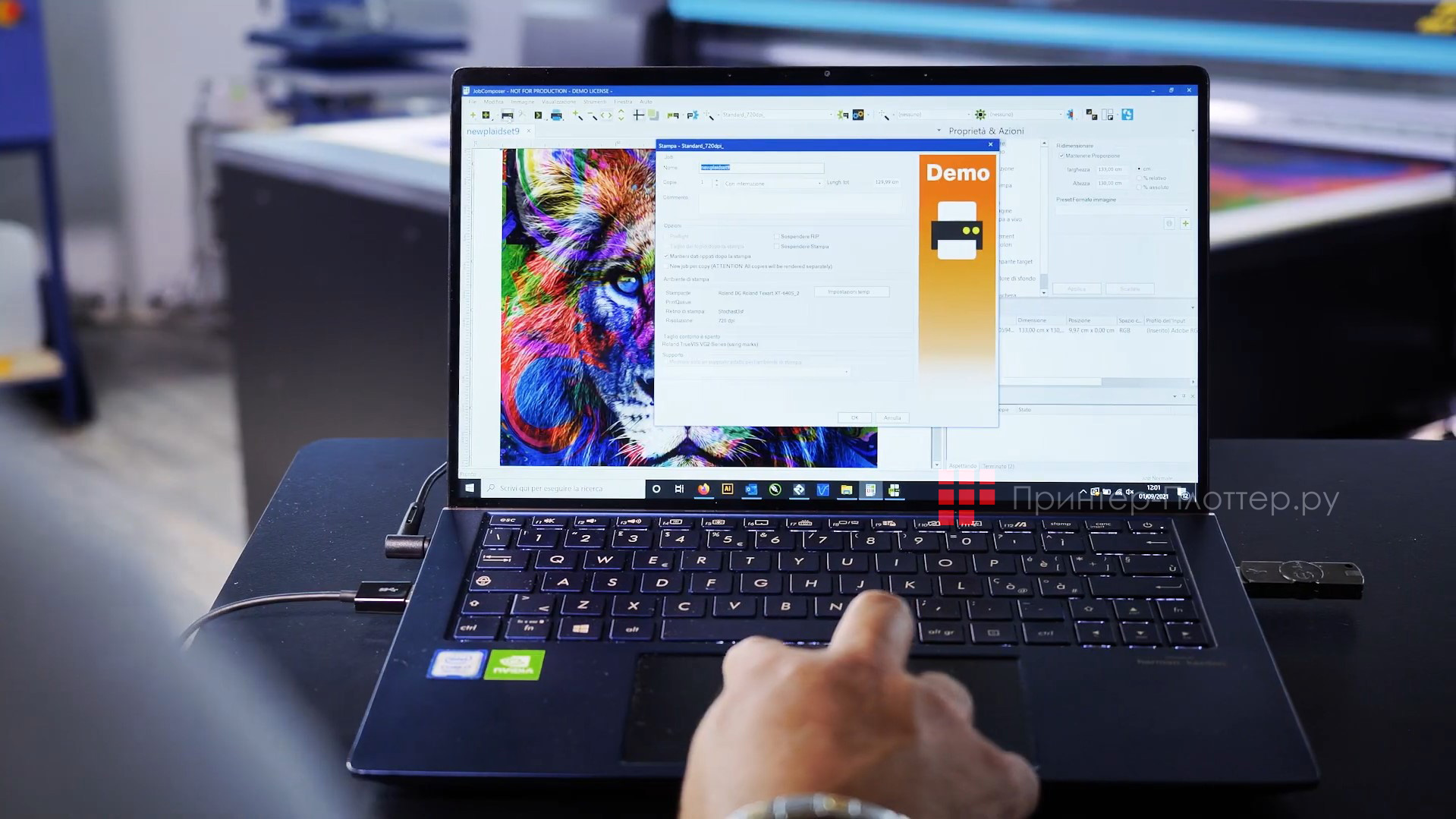 Roland Texart XT-640S-F300. ErgoSoft Roland