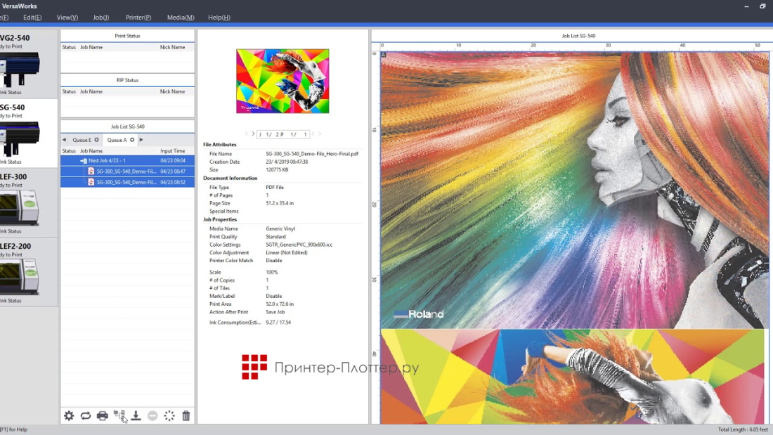 Roland VersaSTUDIO BN2-20A. VersaWorks 6 Output