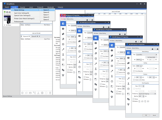 Roland VersaUV LEC2-330. Пять потоков печати