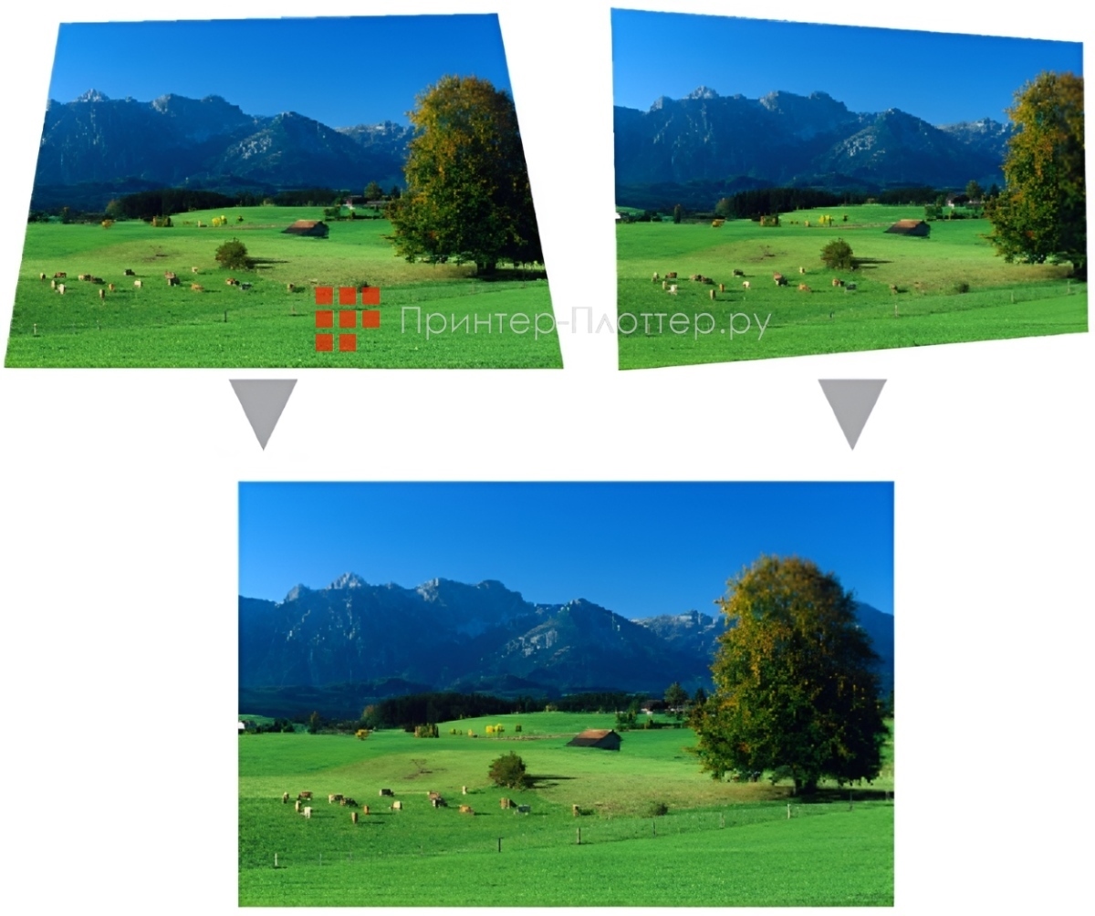 ROLY RL-6000UT. Коррекция угловых трапецеидальных искажений