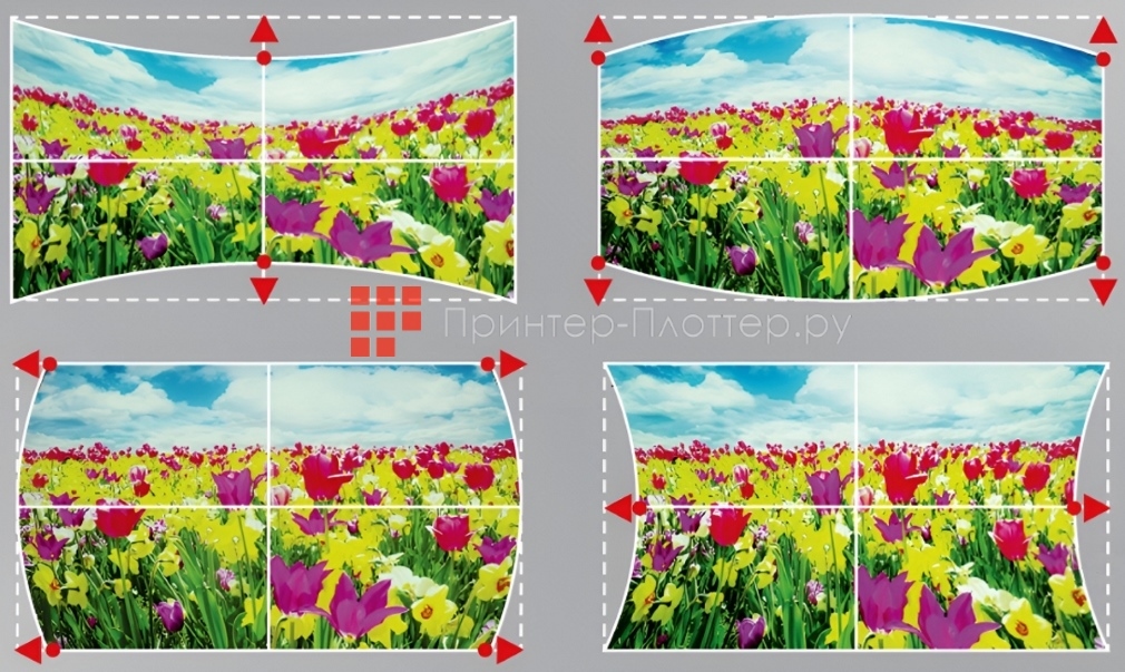 ROLY RL-E6W. Функция коррекции трапецеидальных искажений