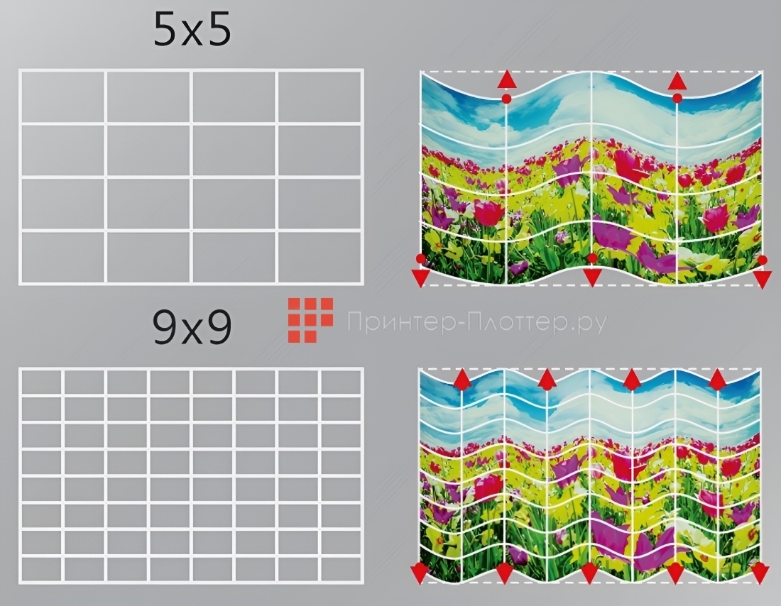 ROLY RL-E6W. Функция многоточечной коррекции