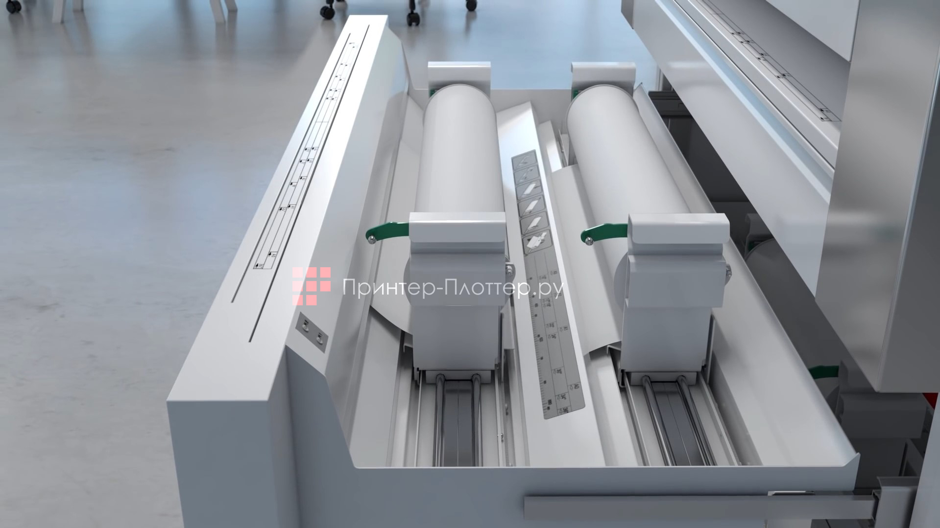 ROWE ecoPrint i8L MFP. Быстрая замена рулонов