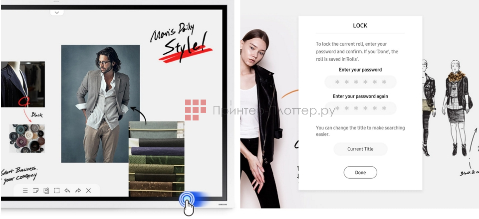 Samsung Flip WM65R. Простая навигация по контенту