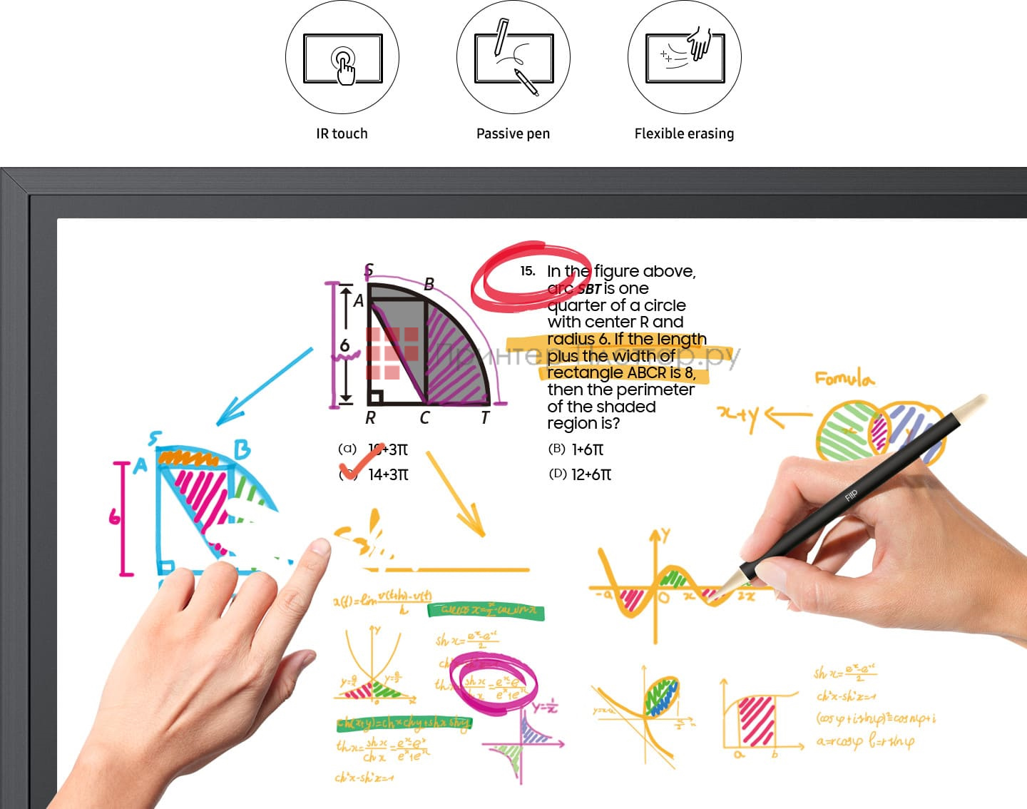 Samsung Flip WM85R. Можно свободно писать и рисовать