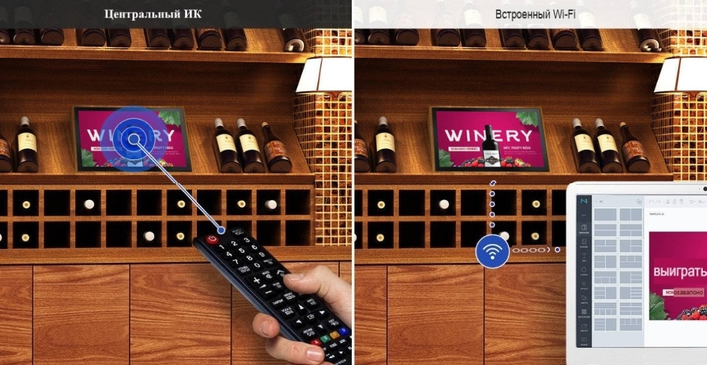 Samsung QB13R-TM. Удобное управление экраном