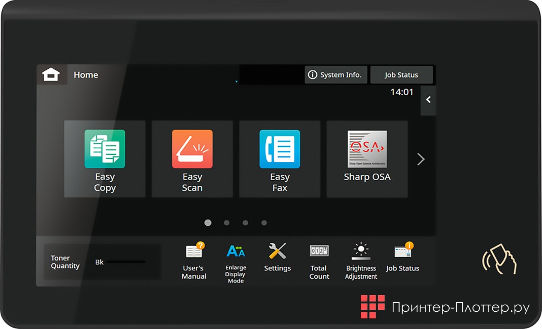Sharp BP-B537WREU. Панель управления
