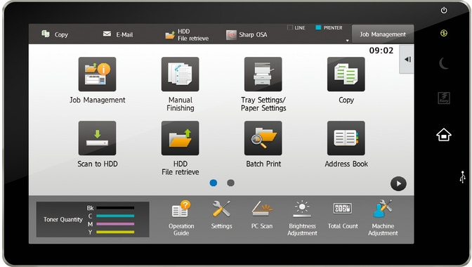 МФУ Sharp Polaris PRO 2 MX-8090NEE. Меню настроек администратора