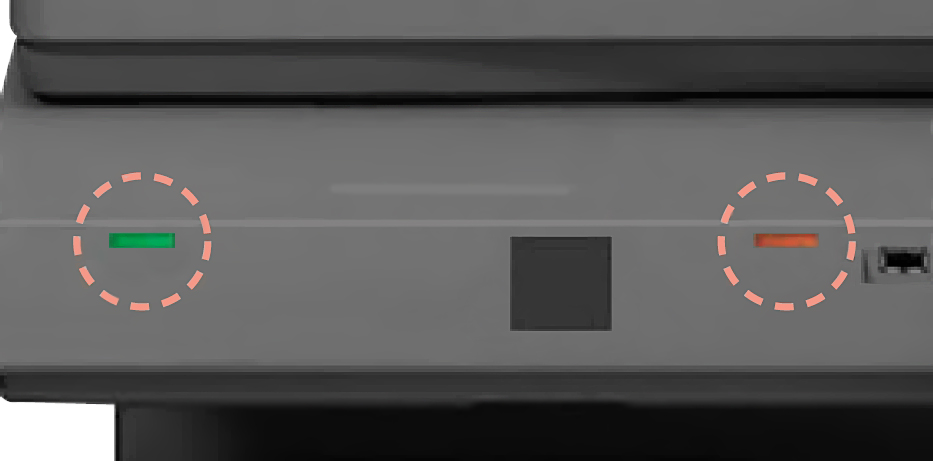 МФУ Sharp Taurus 2 MX-M7570EE. Светодиодные индикаторы состояния МФУ