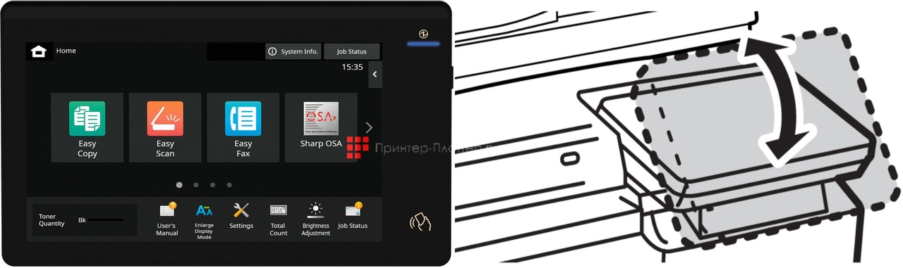 Sharp Taurus 3 BP-70M75EU. Панель управления