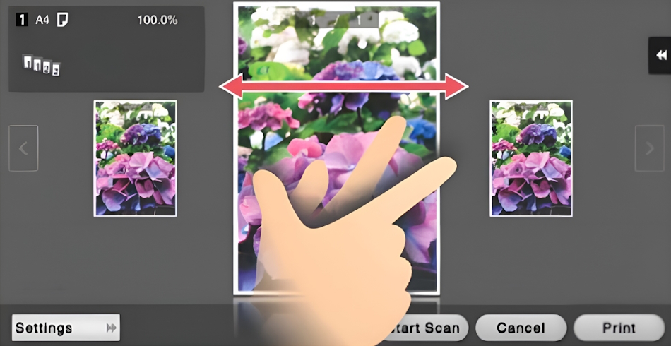 Sindoh N511. Предварительный просмотр и редактирование