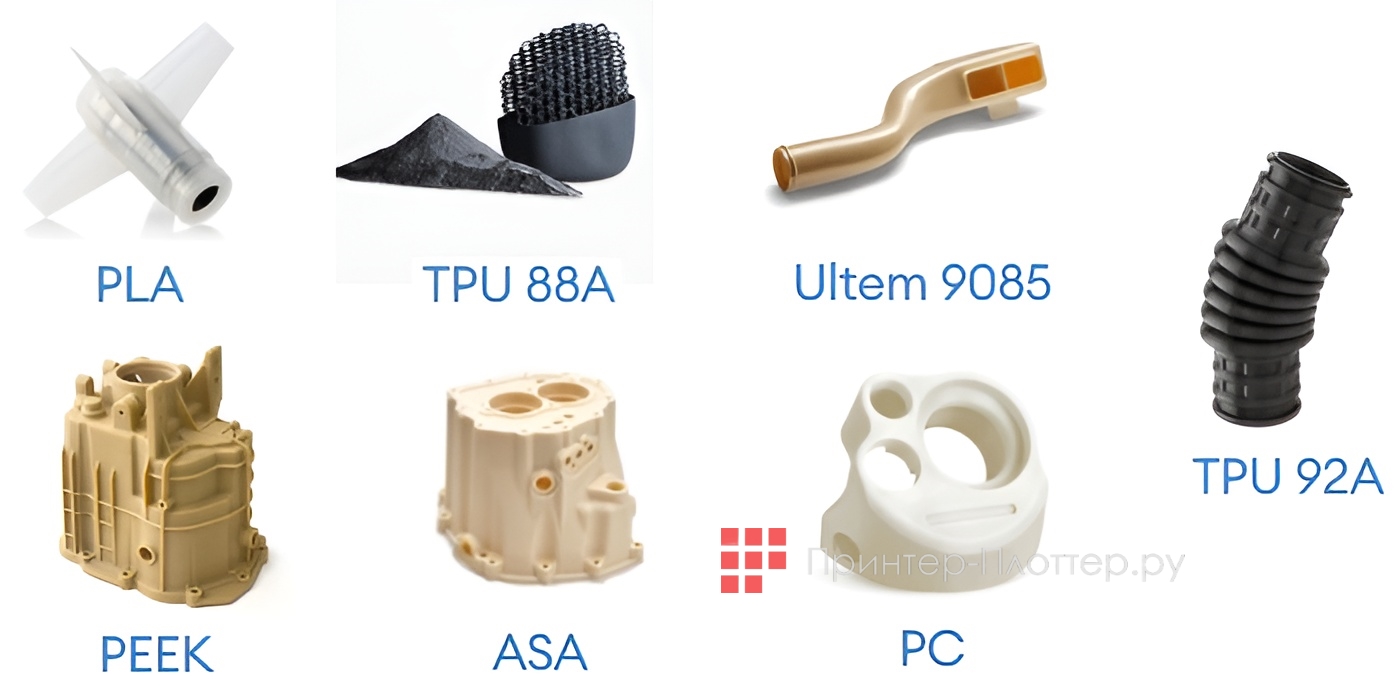 Stereotech Fiber 640. Поддерживаемые материалы печати