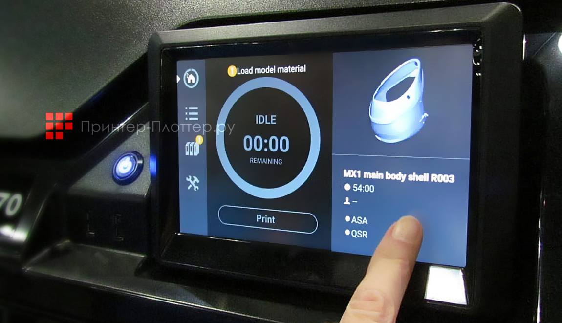 Stratasys F270. Сенсорный экран