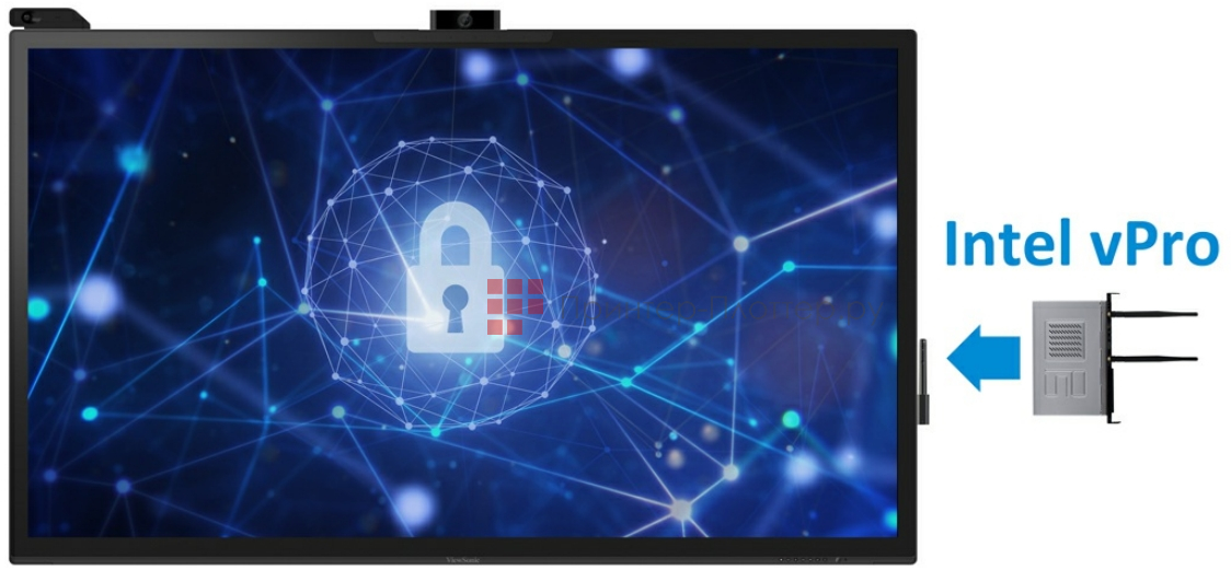 ViewSonic ViewBoard IFP6570. Совместный доступ к контенту по одному кабелю