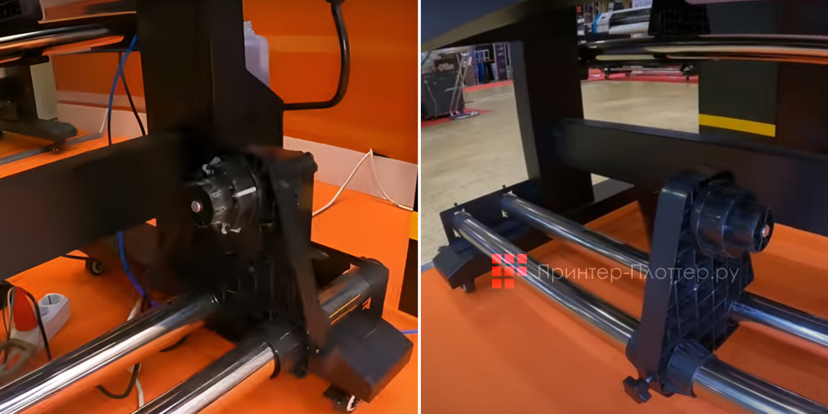 Volk Evo 1601 (i3200). Система подмотки материала