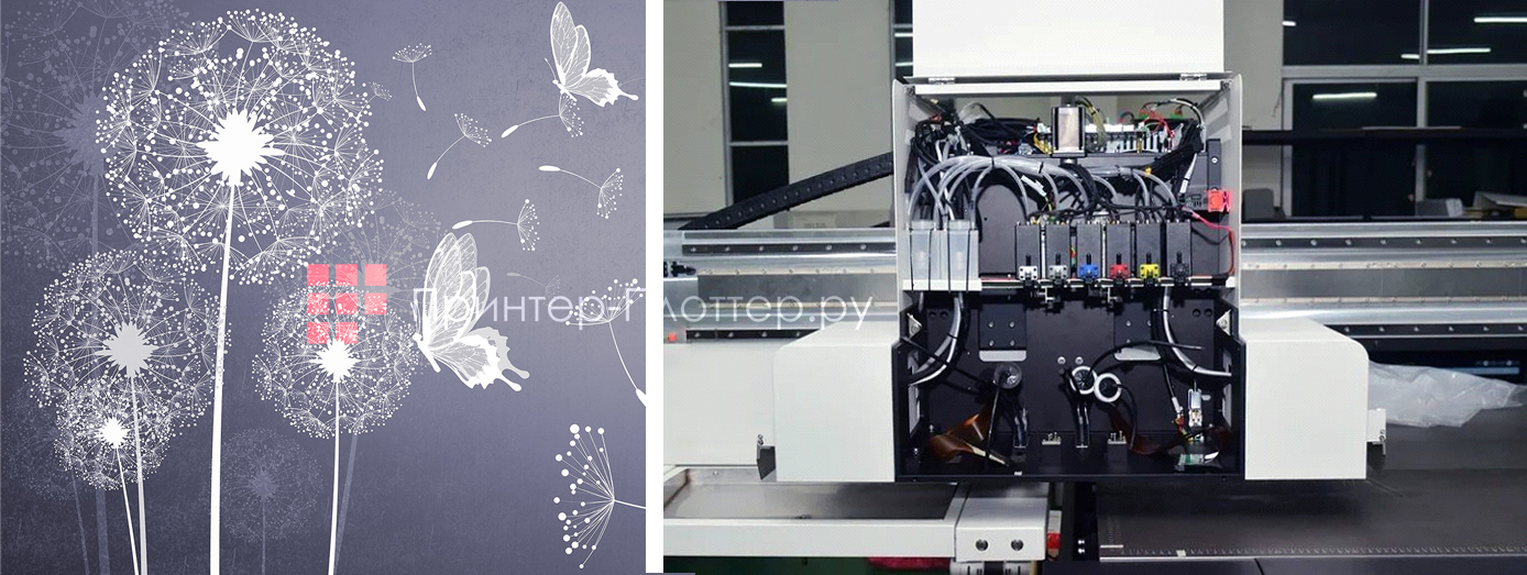 Yotta Flatbed P10-R6. Обслуживание печатающих головок и рециркуляция белых чернил