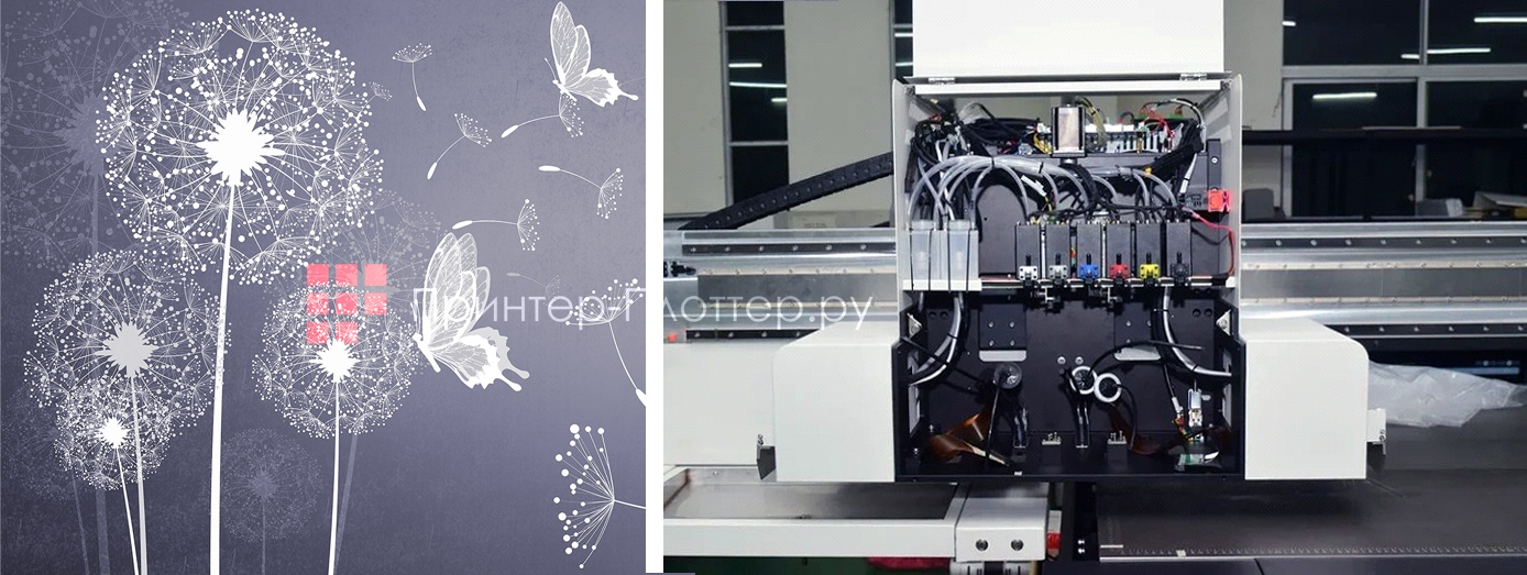 Yotta Flatbed P20-R6. Обслуживание печатающих головок и рециркуляция белых чернил