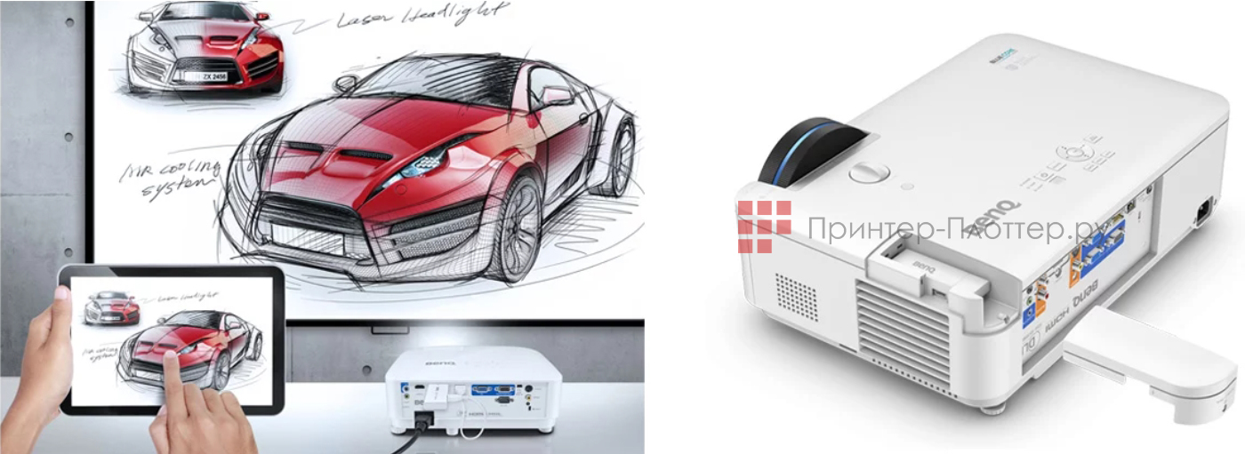 BenQ LH720 — лазерный проектор для бизнеса. HDMI-адаптер QCast Mirror