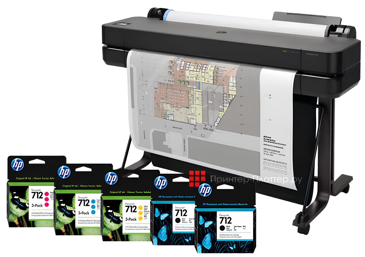 HP DesignJet T630 — лучший плоттер для архитекторов и дизайнеров. Чернила Bright Office