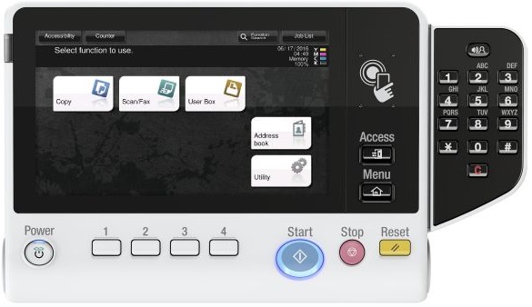 Konica Minolta bizhub C3351/С3851/С3851FS. Панель управления