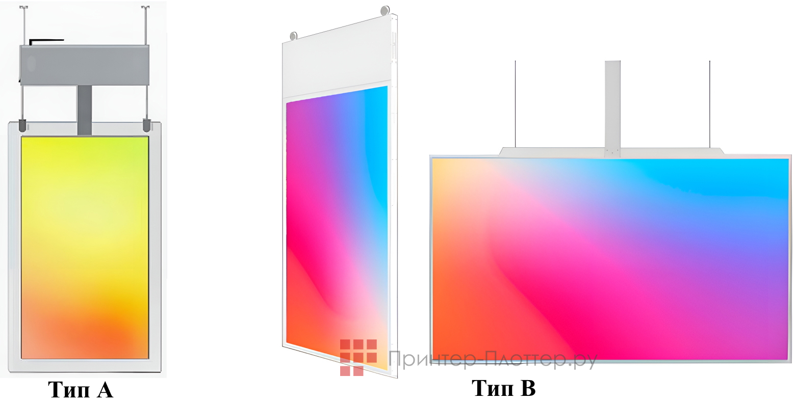 LUMIEN Clear – двусторонние информационные дисплеи. Типы А и B