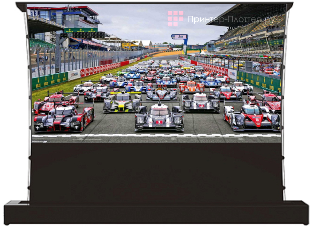 Моторизованные проекционные экраны LUMIEN напольного размещения. Radiance Rise Control