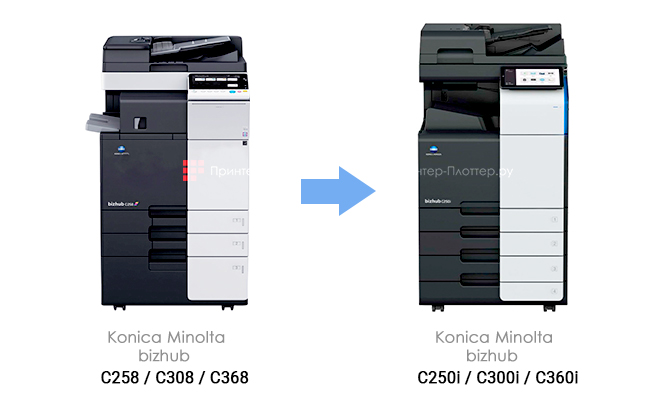 Konica Minolta bizhub i-Series. Замена моделей формата A3