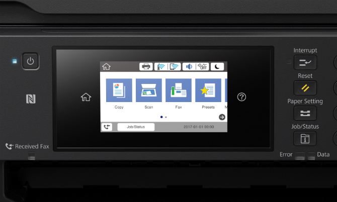 Epson WorkForce WF-7000. Большой ЖК-экран