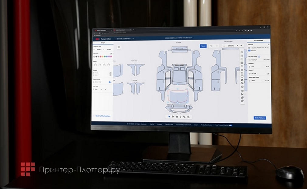 Режущие плоттеры GCC серий RXII и Jaguar V совместимы с ПО 3M Patterns and Solutions Center. ПО 3M Patterns and Solutions Center