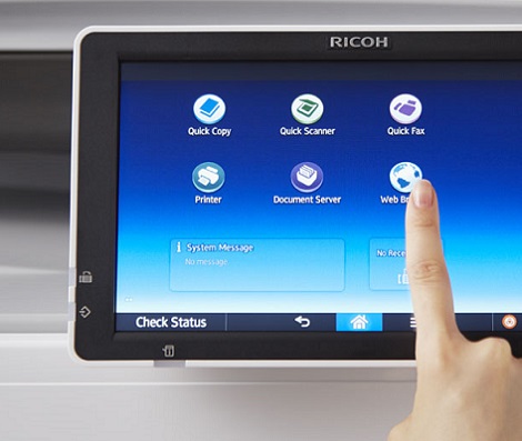 Ricoh MP C306ZSP/C306ZSPF/C406ZSPF. Сенсорный дисплей