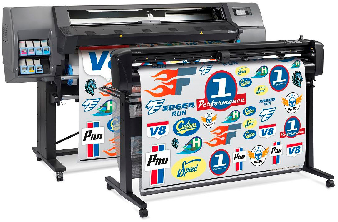 Комплект латексного принтера HP с режущим плоттером