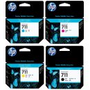 HP 711 комплект картриджей (4 цвета)