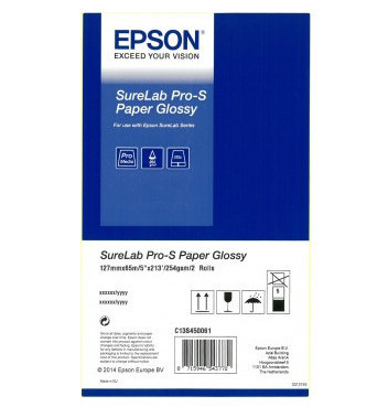 Бумага Epson SureLab Pro-S Paper Glossy BP, 127 мм x 65 м (2 рулона)